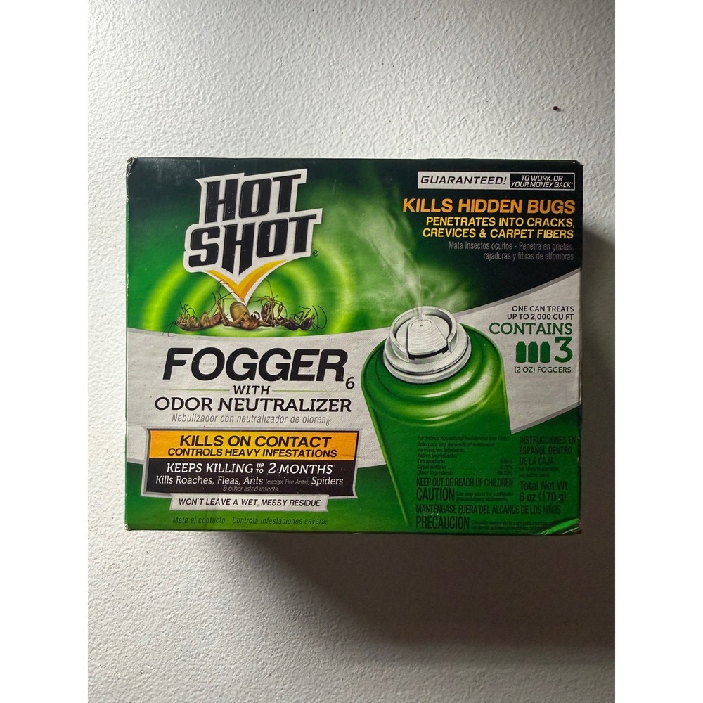 Hot Shot Fogger 6 with Odor Neutralizer 3 Count 2oz Cans Pest Control HG-95911